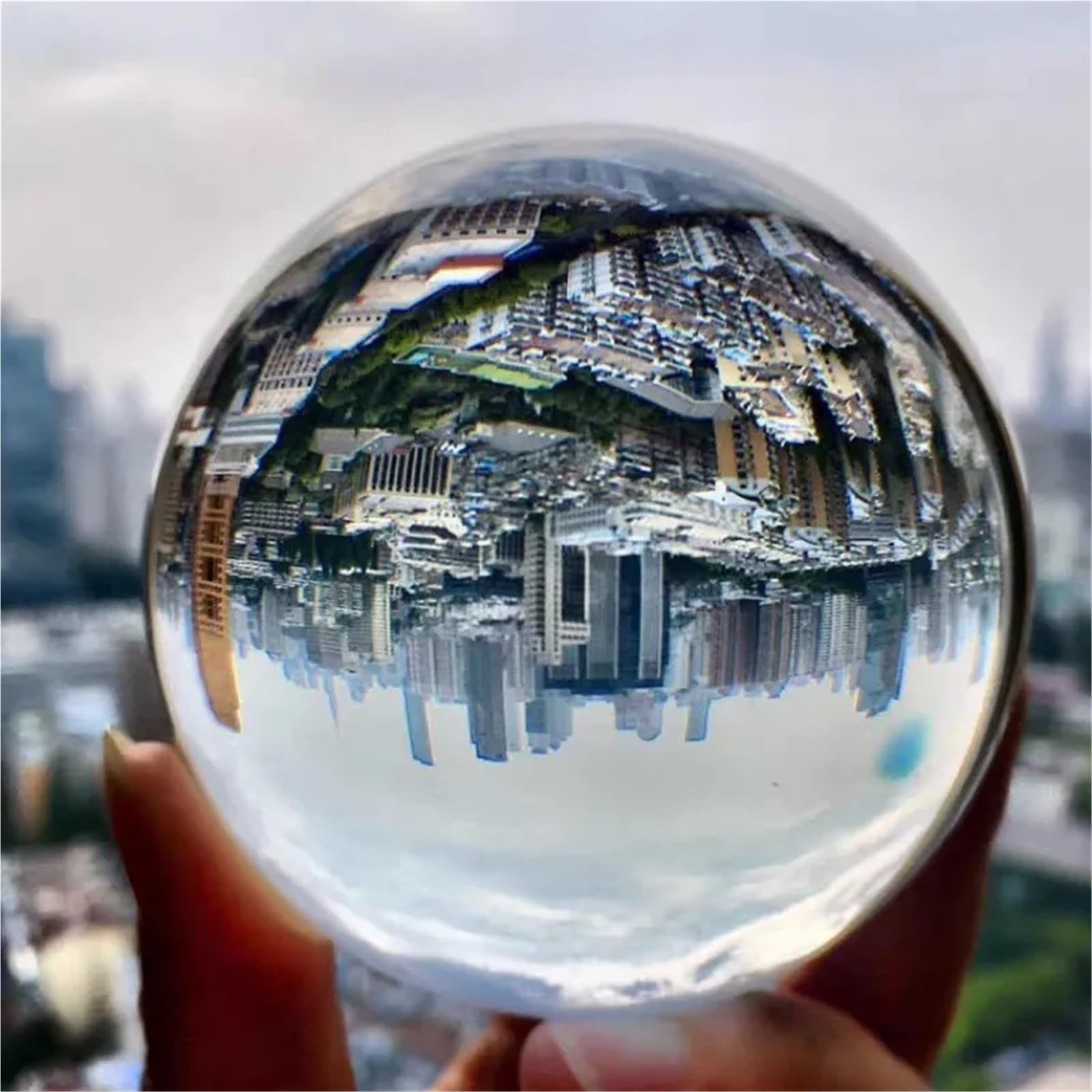 Dekorative Kristallkugeln, Kristallkugel-Linsenkugel, klares Glas, Fotografie-Requisiten, künstliche Kristalllinse, dekorative Kugeln für die Dekoration zu Hause und im Büro (60 mm) (30 mm