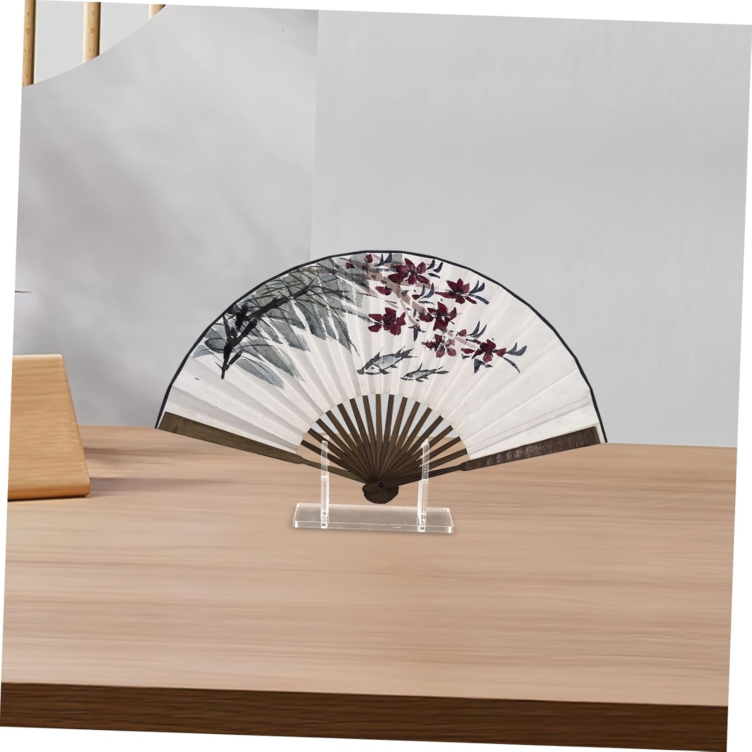 SOLUSTRE 2pcs Acrylic Hand Stand Display Stand for Folding Fans Acrylic Frame Elegant Holder for Craftsmanship Showcase
