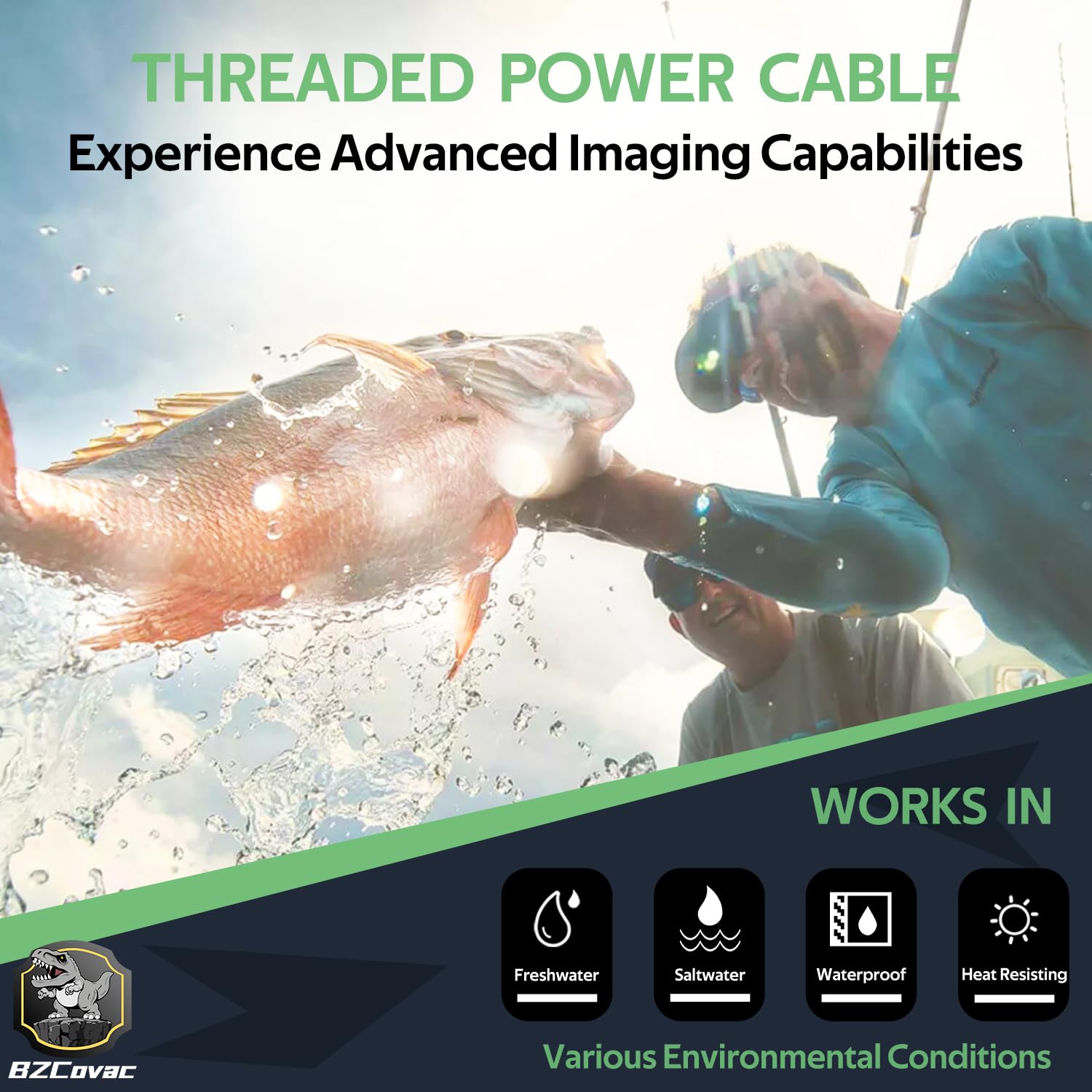 010-11425-01 Threaded Power Cable – GLS 10 Power Cable for Garmin LiveScope System, GSD Sonar Modules, and GPSMAP MFDs, with Locking O-Ring Included