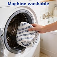 Vista 8 de Masthome Trapeador de microfibra extra grande para limpieza de pisos, trapeador plano de 16 pulgadas con 5 almohadillas para uso húmedo y seco, mopa