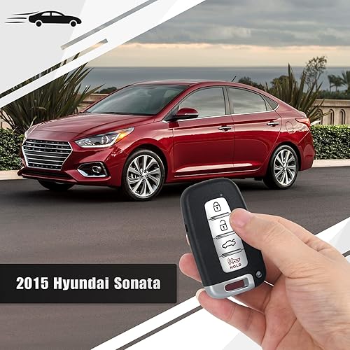 Miniatura 6 de Llavero compatible con Hyundai Elantra 2012-2013, Sonata 2011-2014, Azera, 2009-2014 Genesis Smart Remote Compatible con Kia 2011-2013 Optima,