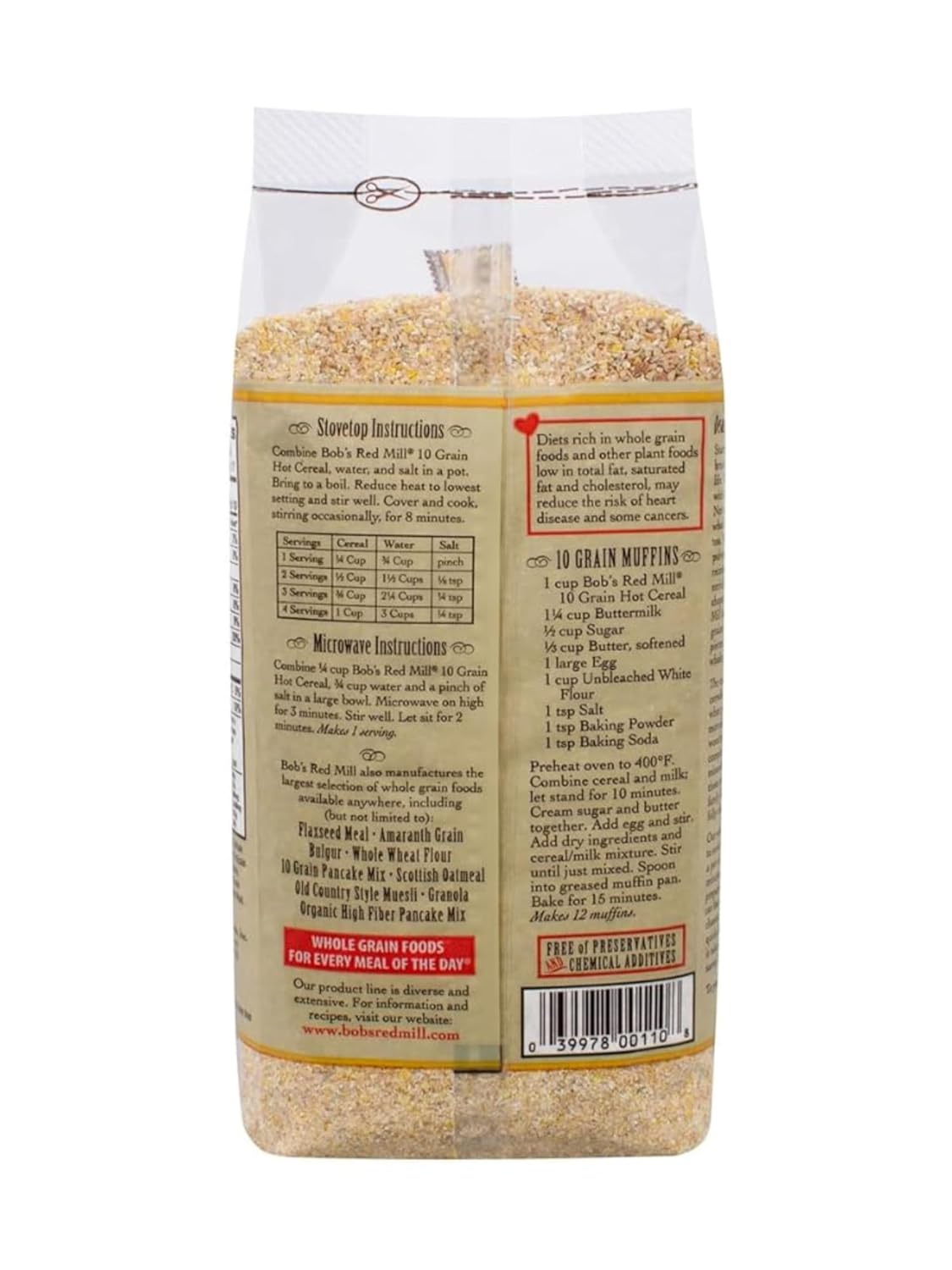 LiteZout 10 Grain Hot Cereal, 25 Oz, (3 pack), by
