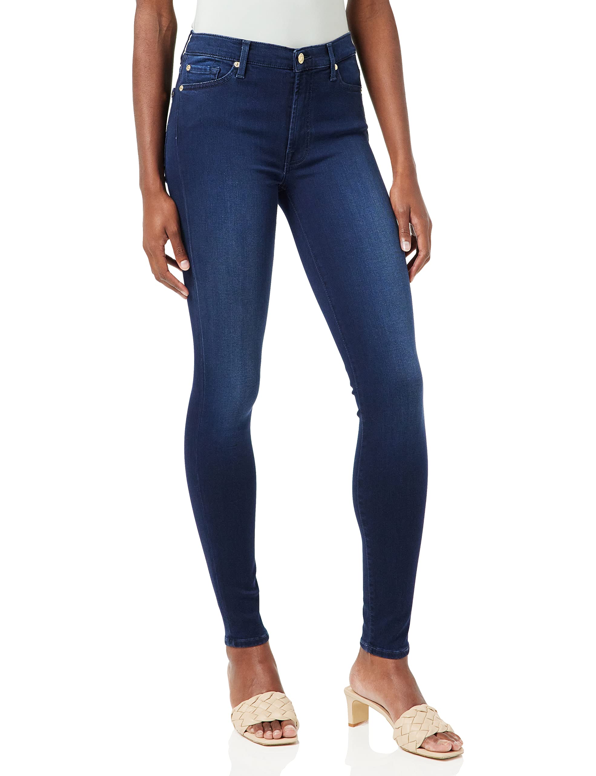 7 For All Mankind Damen Hw Skinny Jeans, Blau (Dark Blue Mb), 25W / 29L EU