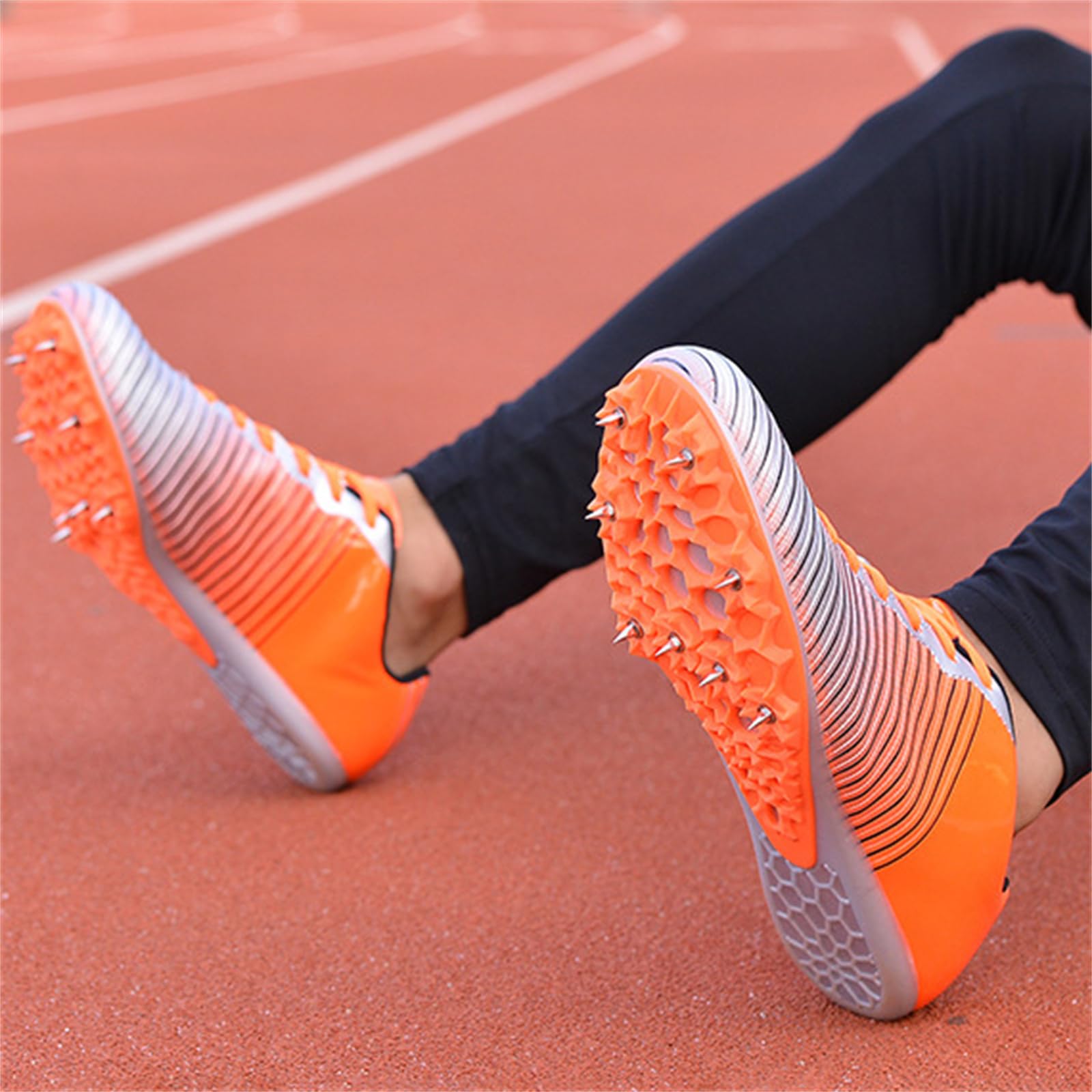 Zapatillas De Atletismo,Zapatillas Deportivas con Clavos De 8 Clavos,Zapatillas de Atletismo Antideslizantes,Zapatillas de Clavos para Sprint,Running