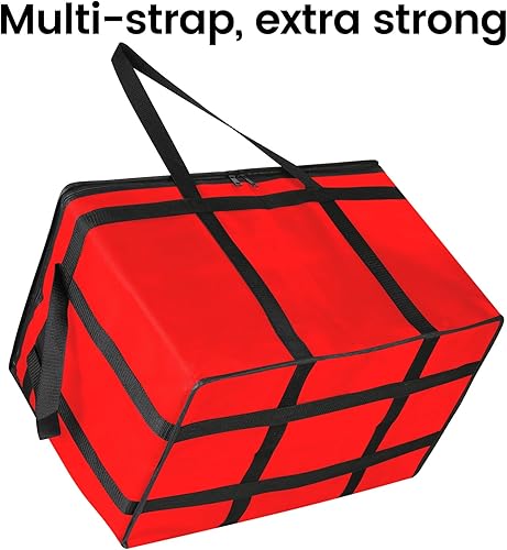 Miniatura 7 de Bodaon Paquete de 2 bolsas grandes aisladas para entrega de alimentos, XXXL para compras de comestiblescateringpizza, bolsa de entrega de viaje