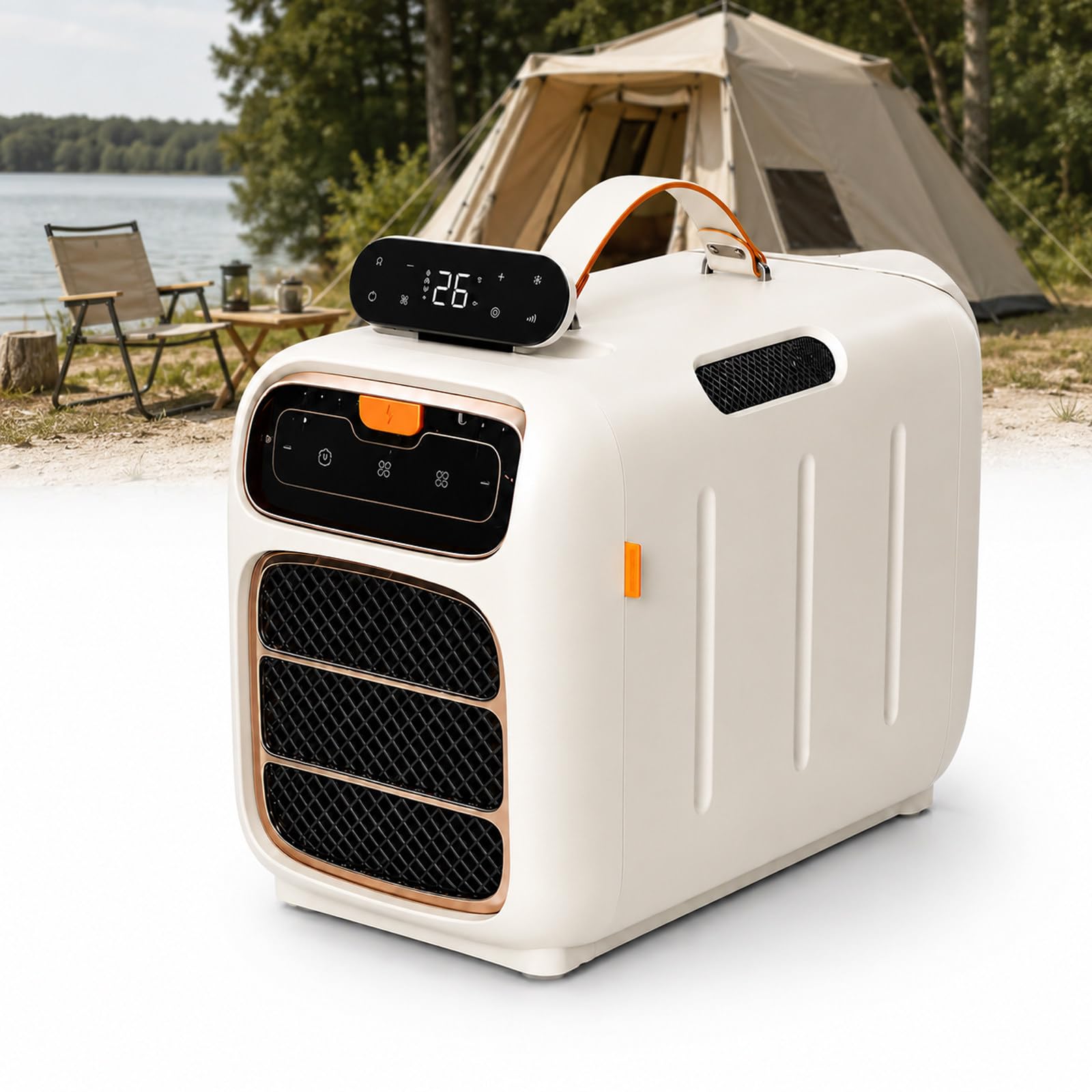 JIYINGHUI Tent Air Conditioner Portable, 4800 BTU Compressor Cooling, Adjustable 16–32°C, Remote Control for Camping, RV and Small Room