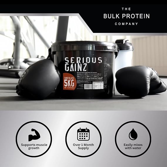 Serious Gainz Bulk Mass Gainer Protein Powder 5kg Weight Gain Shake
