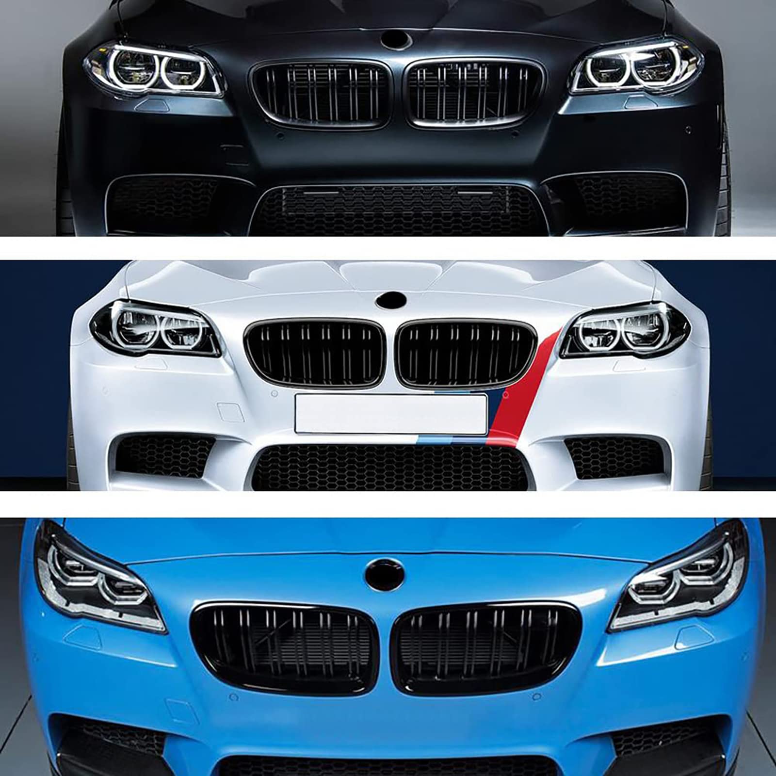 F10 Rejilla De Radiador para BMW Serie 5 F10 F11 M5 Parrilla F10 F11 riñones Serie 5 Doble Negro 2010-2017