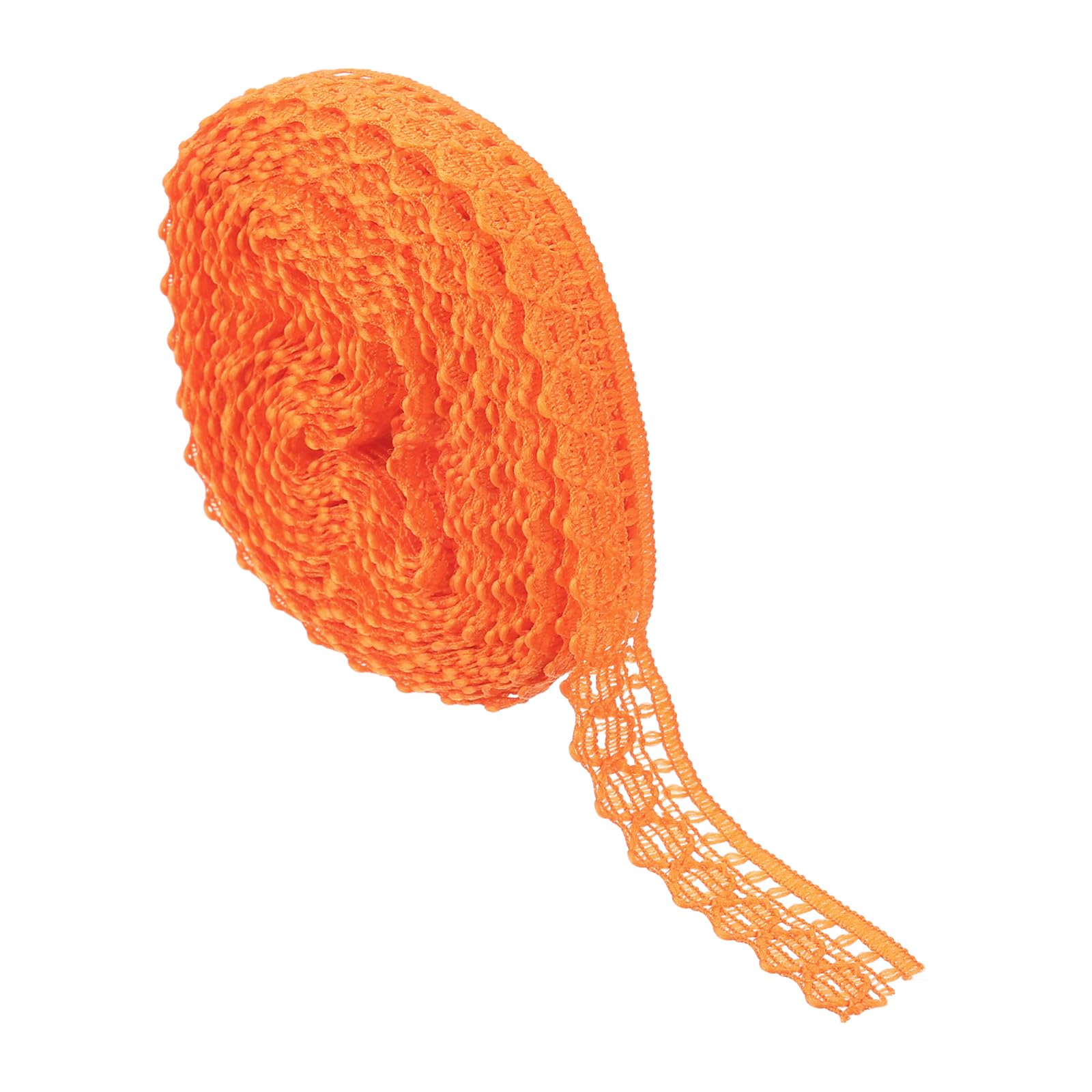 sourcing map Lace Trim, 5 Yards 1/2 Inch Vintage Lace Ribbons for DIY Sewing Craft Gift Package Decoration Wedding Headbands Orange — image 1