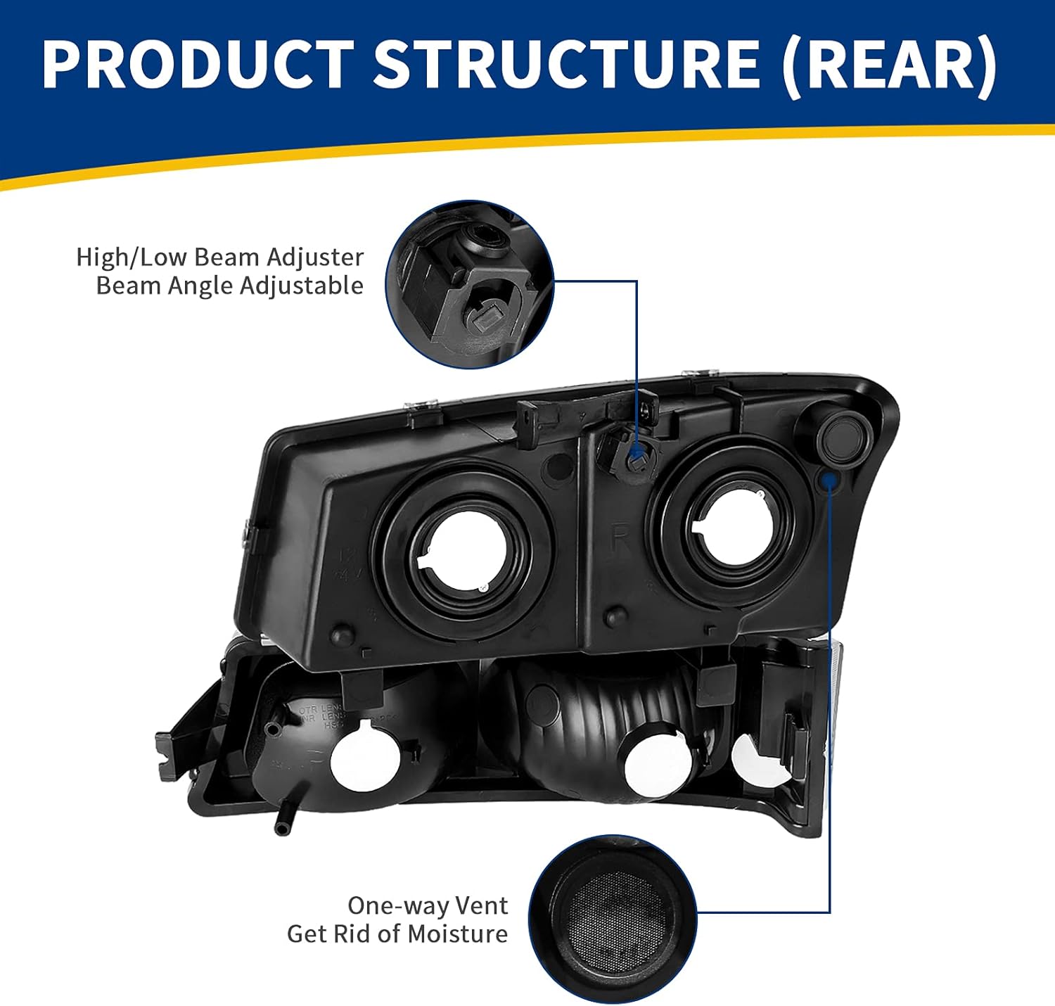AUTOSAVER88 Headlight Assembly Compatible with 2003 2004 2005 2006 Chevy Silverado Avalanche 1500 1500HD 2500 2500HD 3500/2007 Classic Pickup Headlamp Replacement w/Bumper Lamp Set, Chrome/Clear