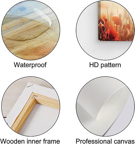 Miniatura 6 de Canvas Wall Art Print view Montevideo skyline from Buceo Port Pier Harbor crowed small Large Size Stretched & Framed Wall Painting Artwork Poster