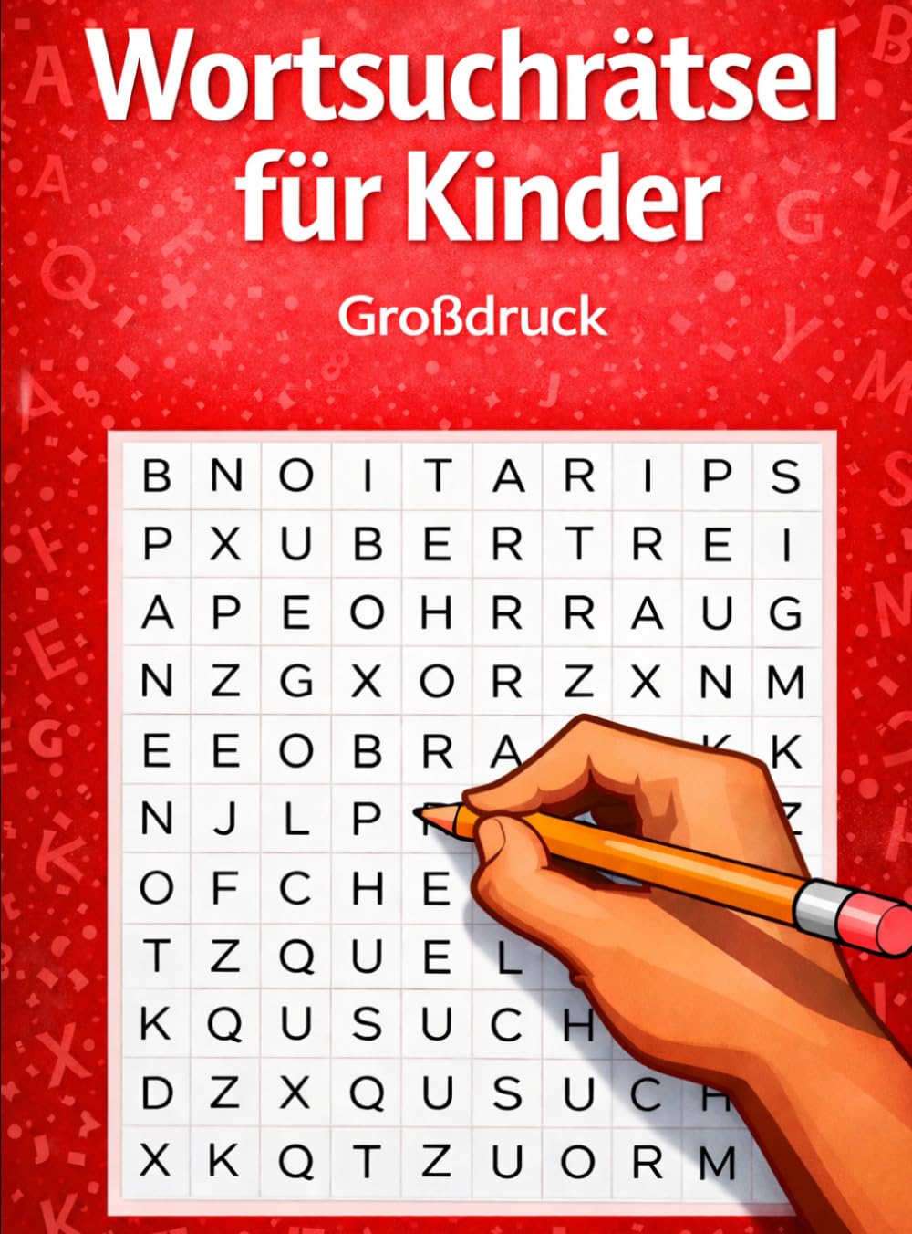 Wortsuchrätsel für Kinder – Großdruck: Spannende Rätsel für Konzentration, Spaß und Lernen – Perfekt für Zuhause, Schule und unterwegs