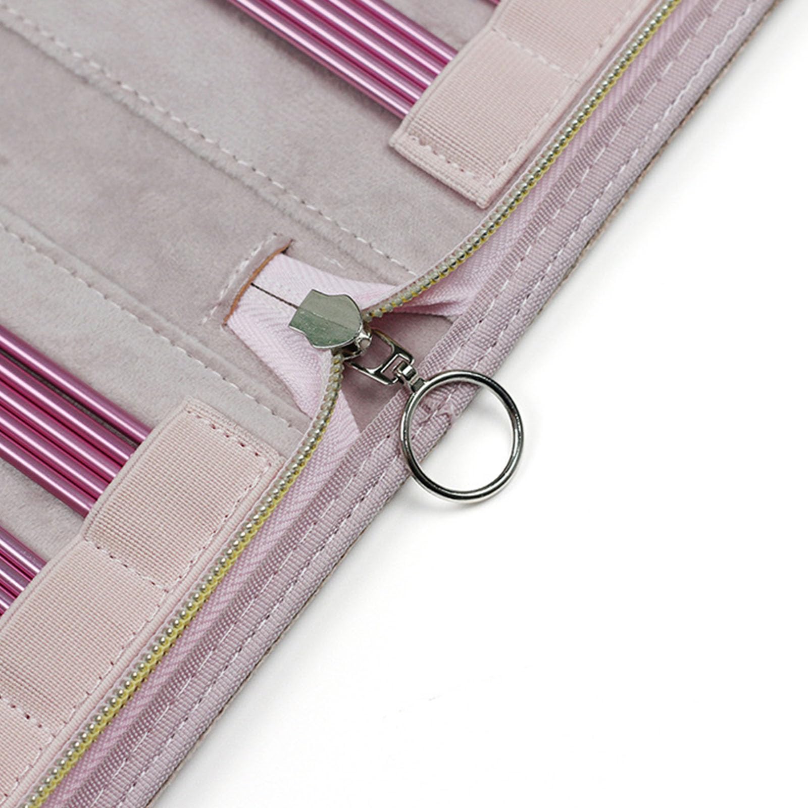 11 Paar Doppelend Aluminiumnadeln mit Etui, Doppelspitzkopf Stricknadeln für Pullover, Schal, Mütze, Tasche, 2, 0 mm-6, 0 mm, Stricken
