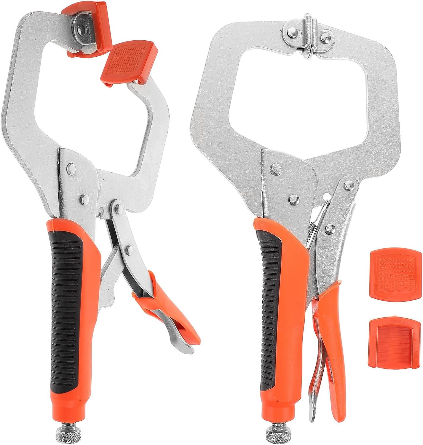 Zerodeko 2pcs 11-inch Heavy Duty C-clamp with Non-slip Grip and Protective Cover, Woodworking and Metalwork Locking Pliers for Painting, Welding, Automotive, and Home Improvement