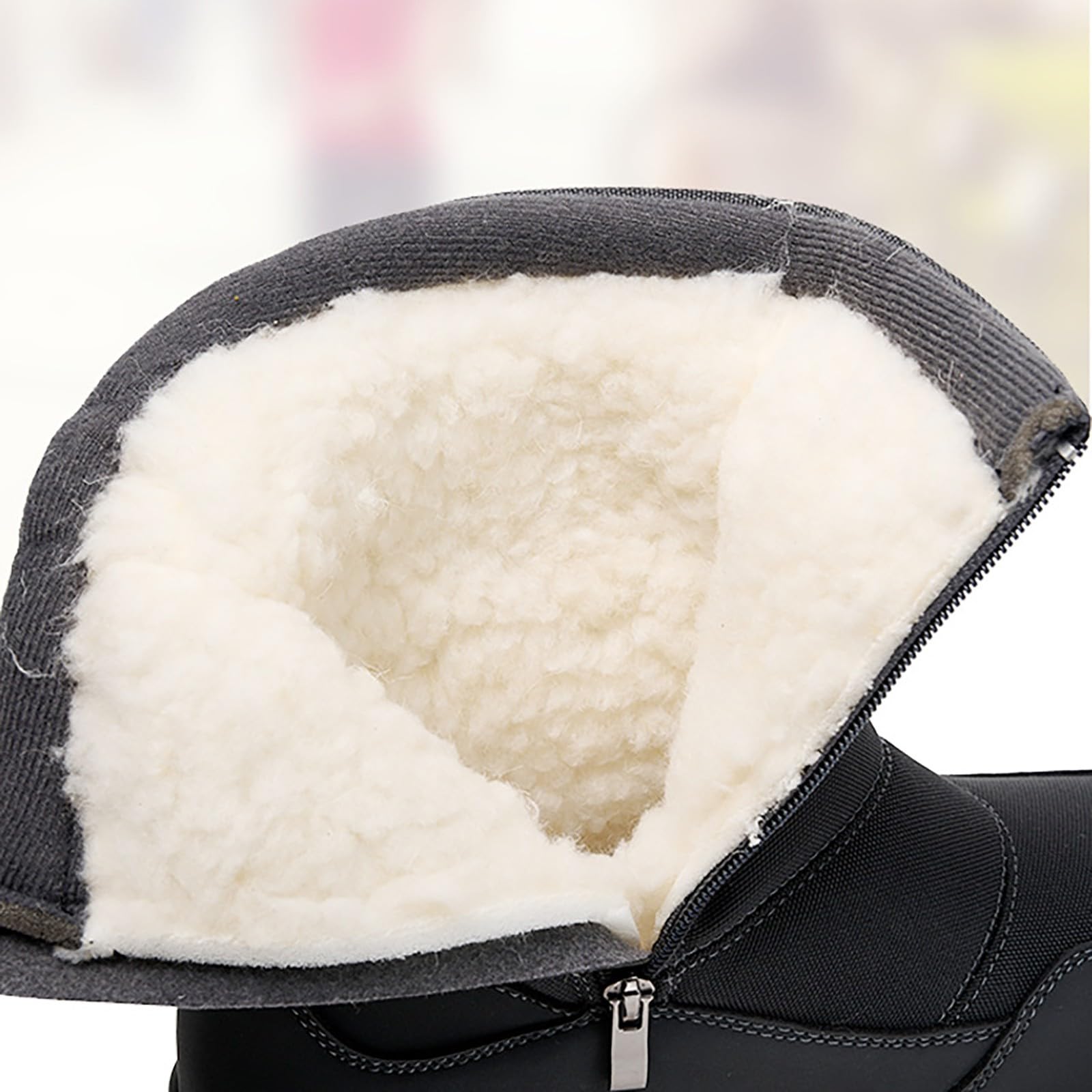 Générique Bottes Femme Hiver Impermeable Fourrées Chaude Bottines Confortables Antidérapant Mollet Large Chaussures Chaude Repousse La Neige Fondue À Enfiler Bottes Pour Déplacements Au Travail
