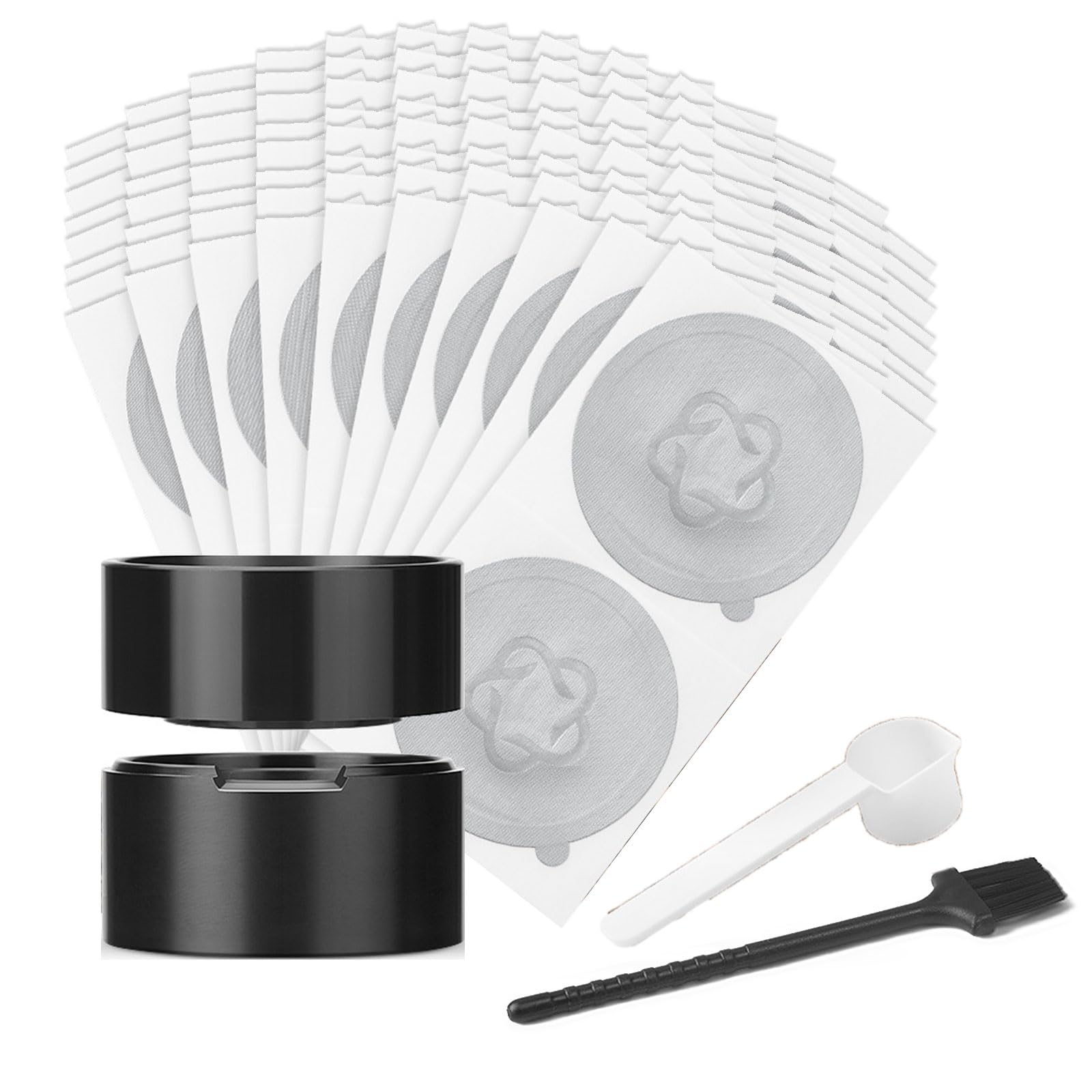 Tsophreniq Pods Refill Accessory Embossed Foil Lid Included Coffee Pods Shell Filler Set Texture for Coffee Shell Filler Set