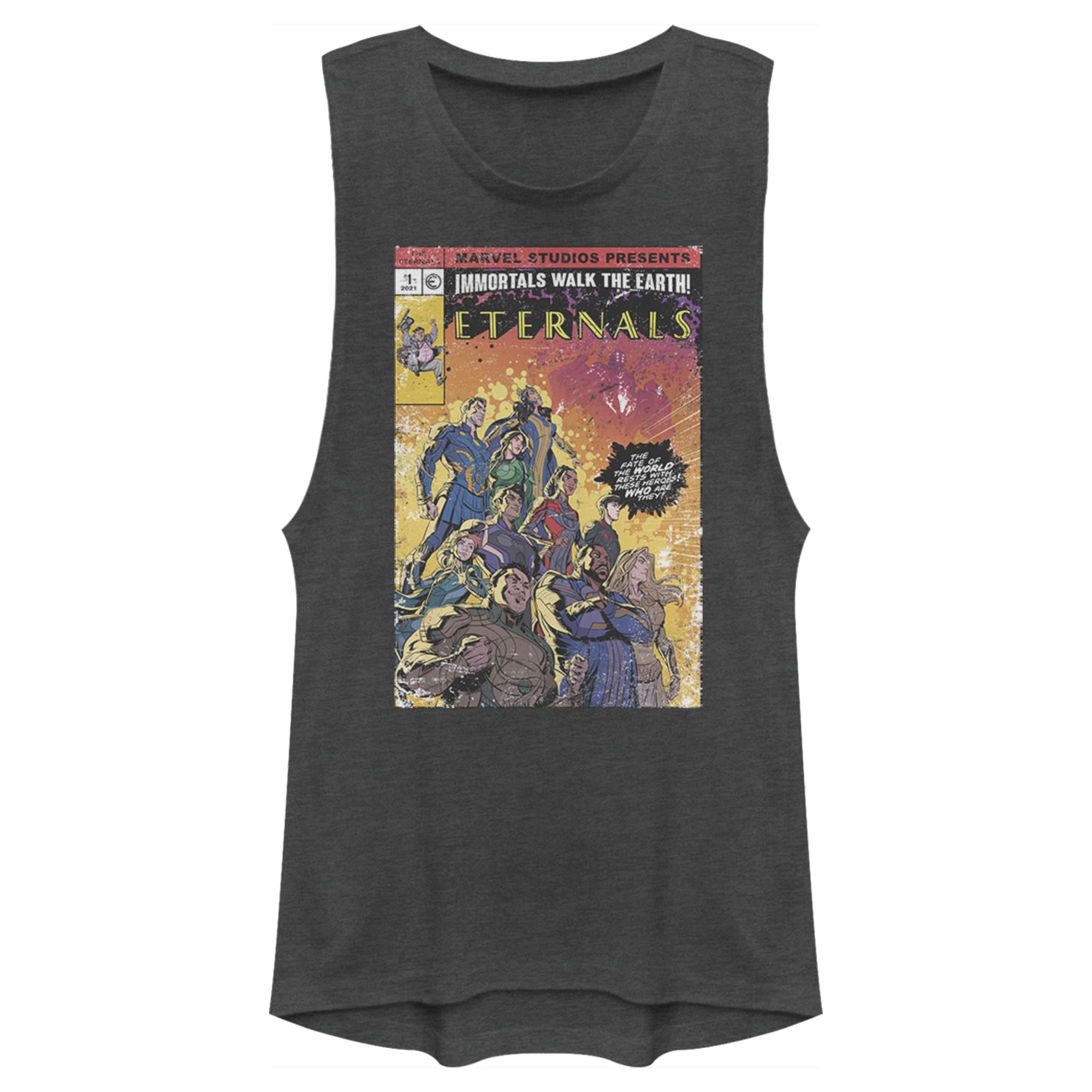 Marvel Eternals Couverture de bande dessinée pour femme Style vintage, charbon, Taille S