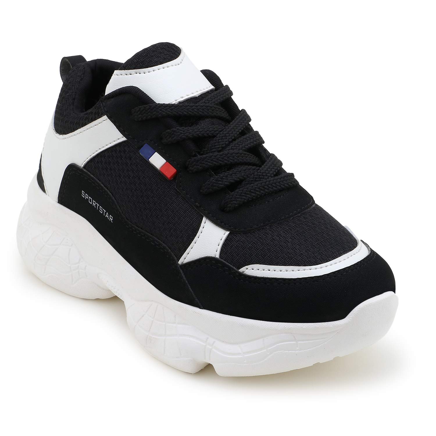 SPORT STAR Womens Sneakers|Comfortable Sneakers With Cushioned Insoles And Convenient Footwear For Active Lifestyles For Girls|Black, 6 UK (B08WH4HVC3) Amazon Price History, Amazon Price Tracker