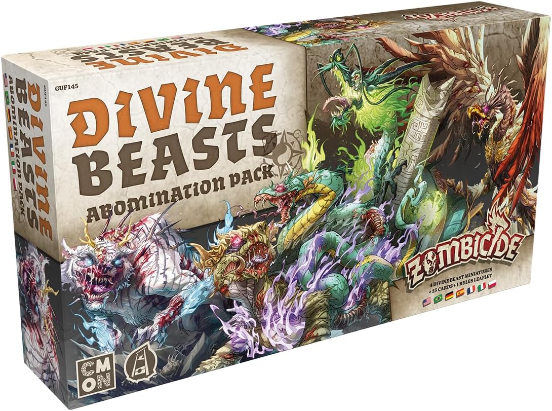 CMON, Zombicide: White Death - Divine Beasts, Expansion, Connoisseur Game, Dungeon Crawler, 1-6 Players, Ages 14+, 60 Minutes, German, Multilingual