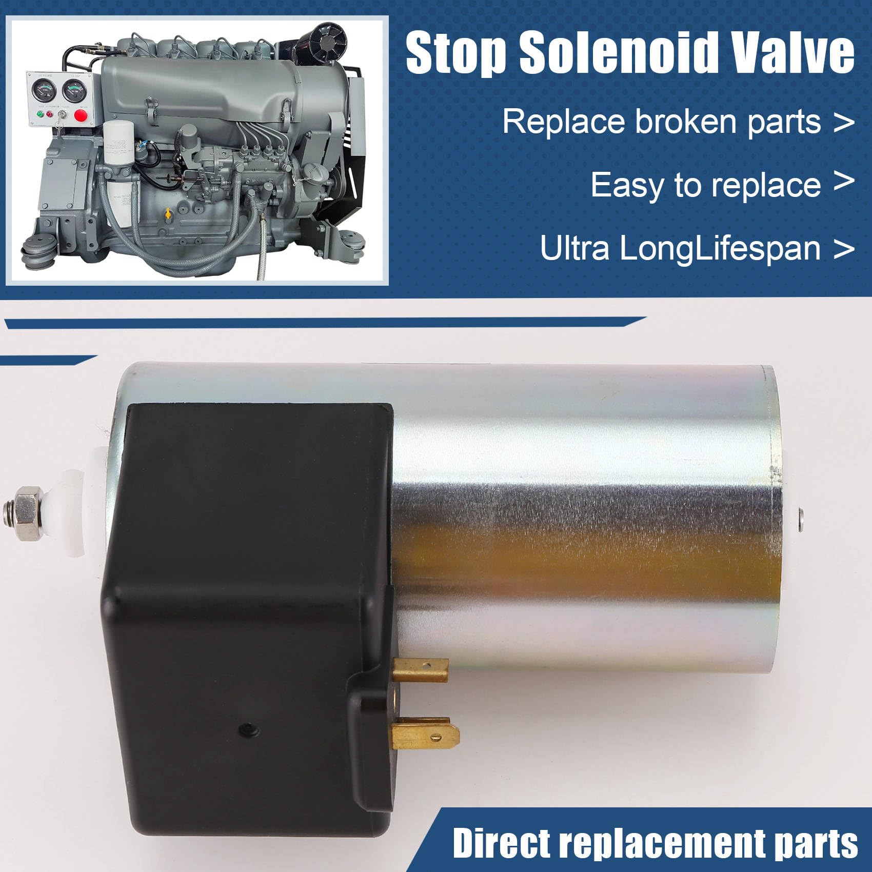 Actuador de Válvula Solenoide de Parada de 12 V 0118-1663 para Deutz Motor FL912 BF4L913 F4L913 BF6L913 01181663/0118 1663