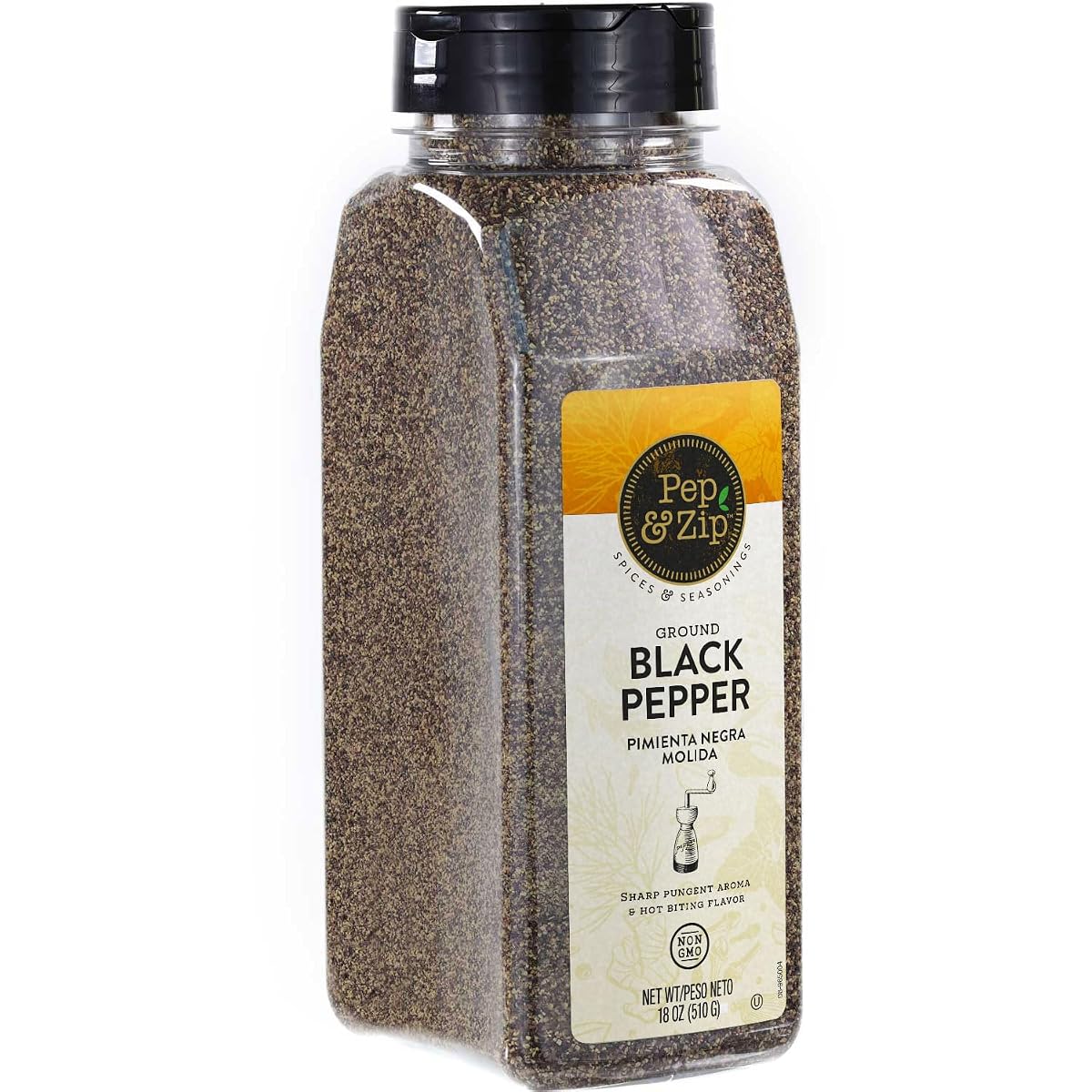 Pep And Zip Ground Black Pepper/Pimenta Negra Molida, 18Oz