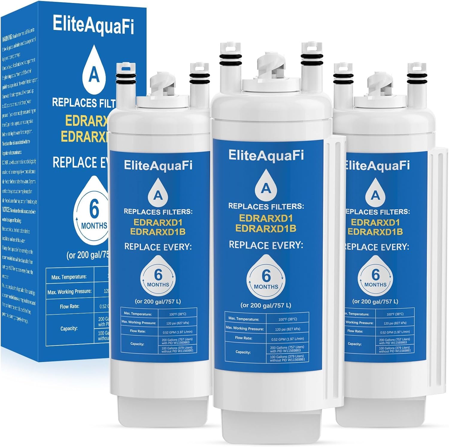 EDRARXD1 Water Filter Compatible with Whirlpool EDRARXD1 Everydrop Filter A (3 Pack) EDRARXD1 Water Filter Compatible with Whirlpool EDRARXD1 Everydrop Filter A (3 Pack)