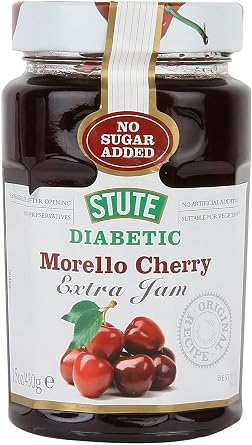 (3 Pack) - Stute - Diabetic Morello Cherry Jam | 430g | 3 Pack Bundle