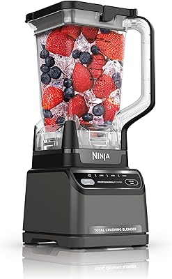 Ninja BR201AMZ Professional Blender 2.0, 1200 Watts, Auto-iQ Program, Total Crushing Blades, 72-oz. Pitcher, 4 Manual Speeds for Smoothies, Shakes, and Frozen Drinks, Dishwasher-Safe Parts, Dark Grey
