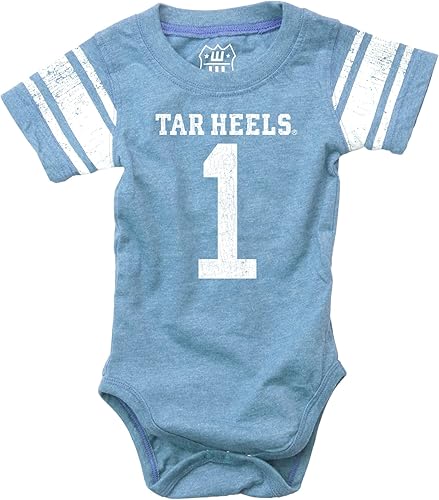 Wes and Willy Body de una pieza de camiseta de fútbol universitario infantil