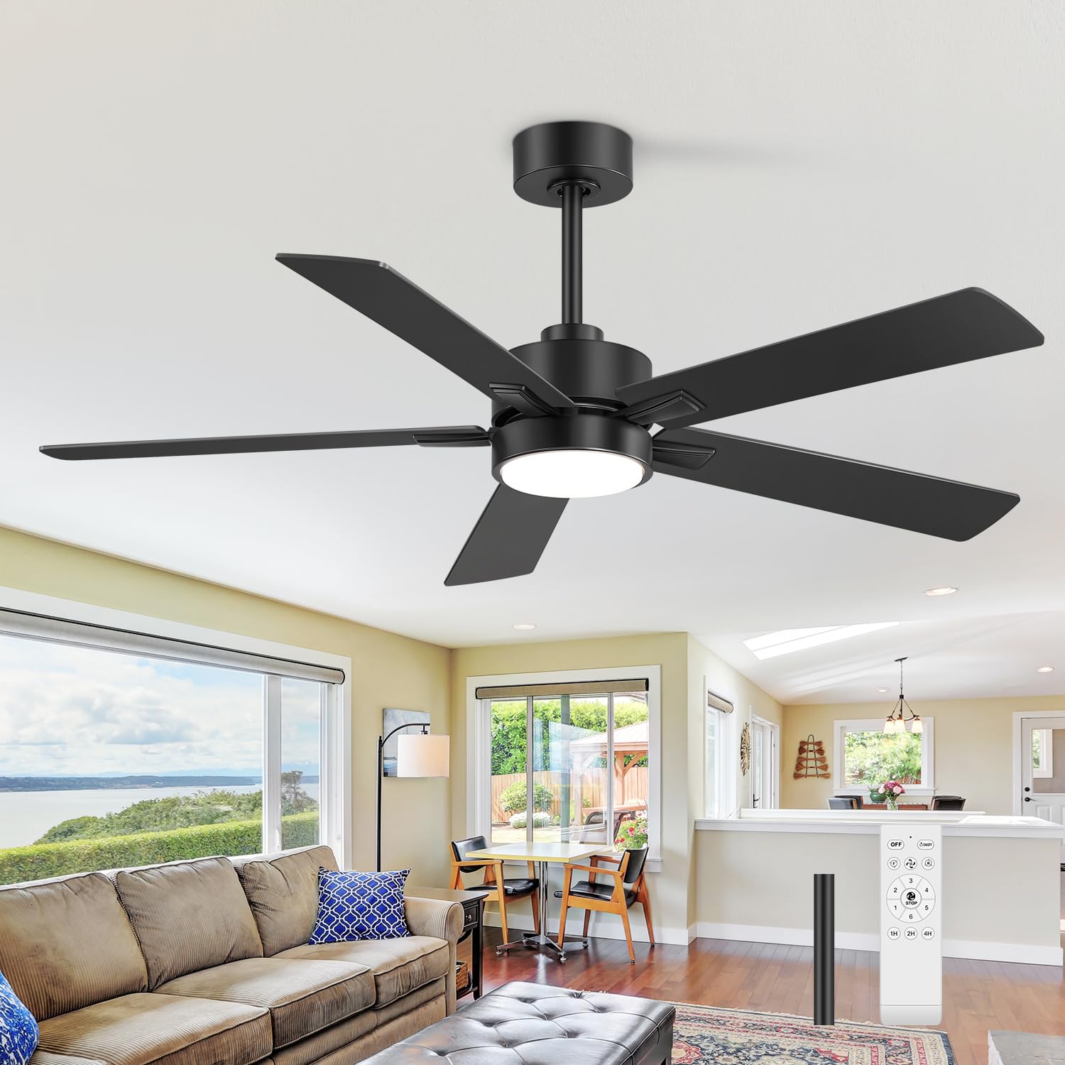 Amazon.com: Breezary Ceiling Fans with LED Lights, 52 Inch 5-Blade
