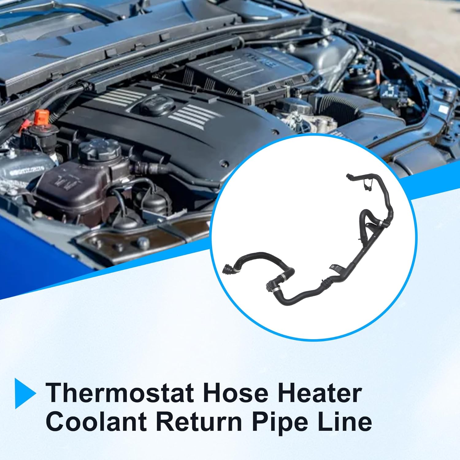 GXARTS Thermostat Hose Heater Coolant Return Pipe Line 17127548230 Compatible with BMW 335i 135i 335is 2007 2008 2009 2010 2011 2012 2013