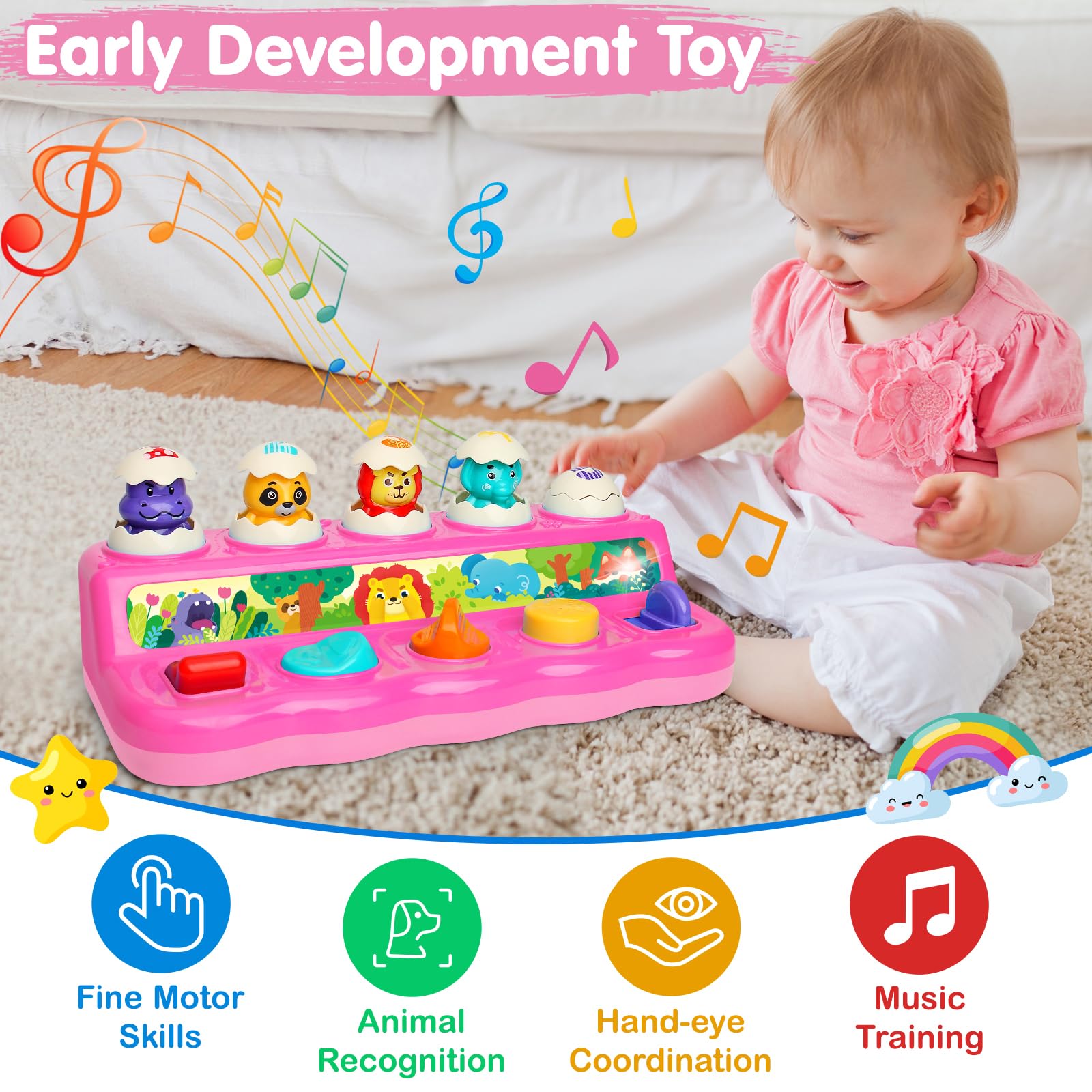 Sweetone Jouet Pour Bébé 1 An, Jouet Montessori Avec Animaux