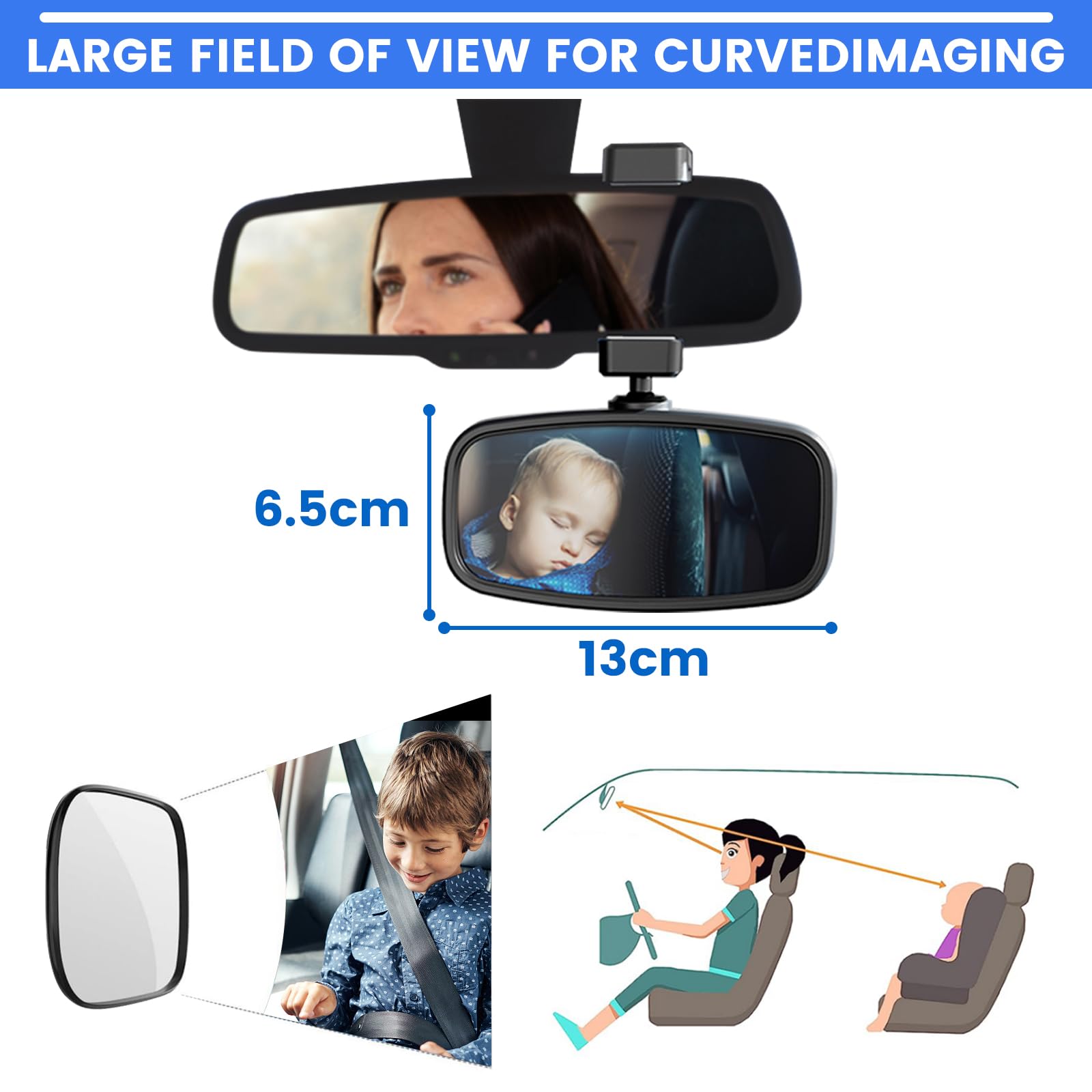 Specchietto Retrovisore Per Bambini - Regolabile 360°, Per Auto E SUV - Foto 11