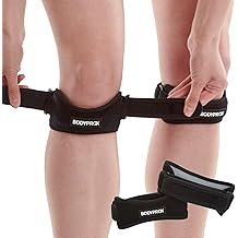 Bodyprox Patella Tendon Knee Strap 2 Pack, Knee Pain Relief Support Brace Hiking, Soccer, Basketball, Running, Jumpers Knee, Tennis, Tendonitis, Volleyball &amp; Squats