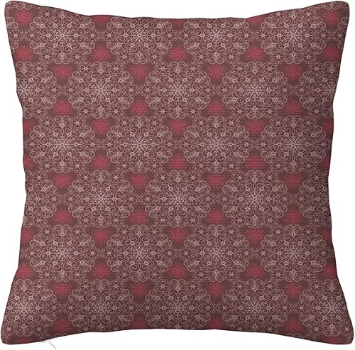 Funda de almohada decorativa multicolor diseño de pétalos con curvas ornamentadas color oscuro funda de cojín cuadrada estándar para hombres y