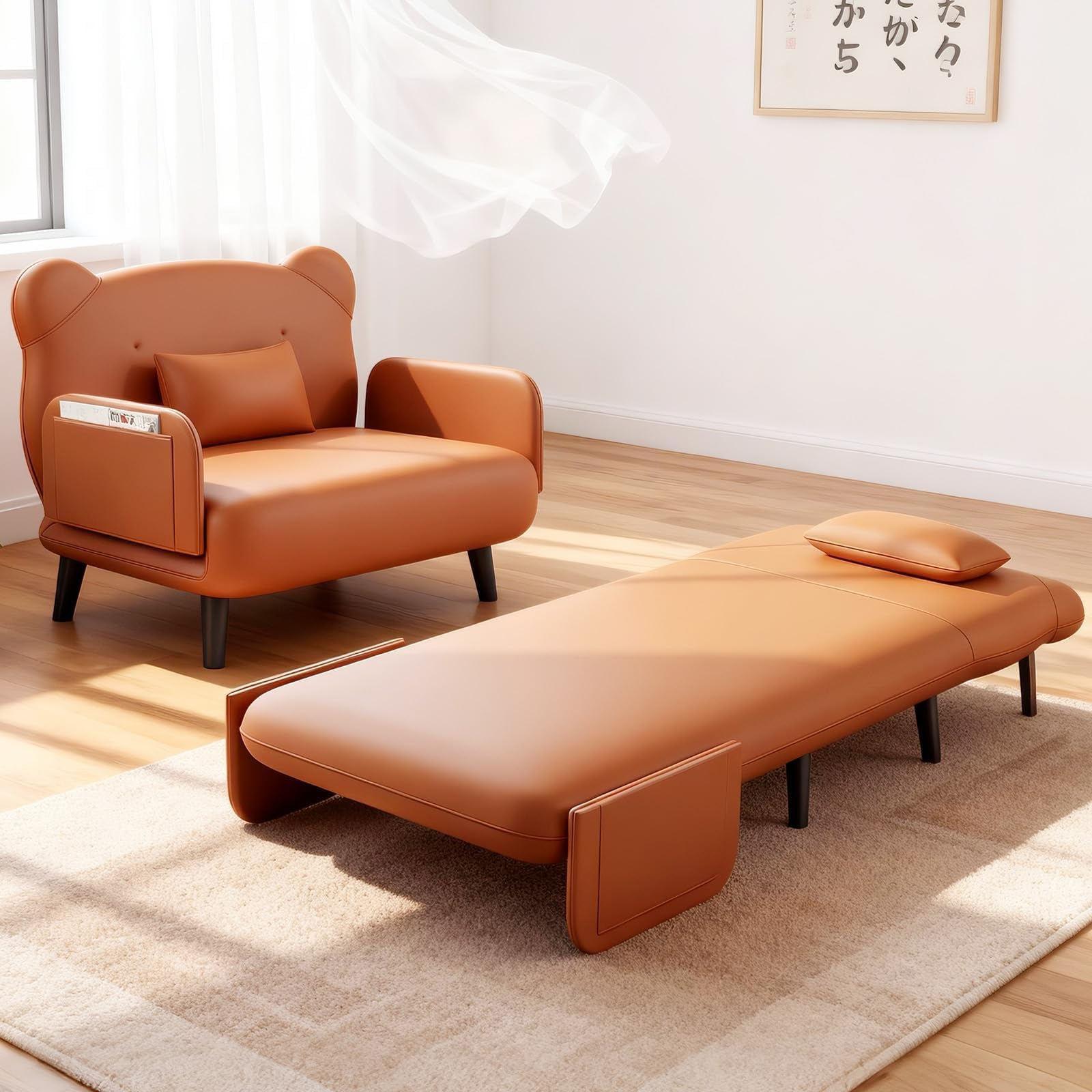 Amazon｜YGOTUY ソファベッド 折りたたみ 一人用 猫のスクラッチクロス