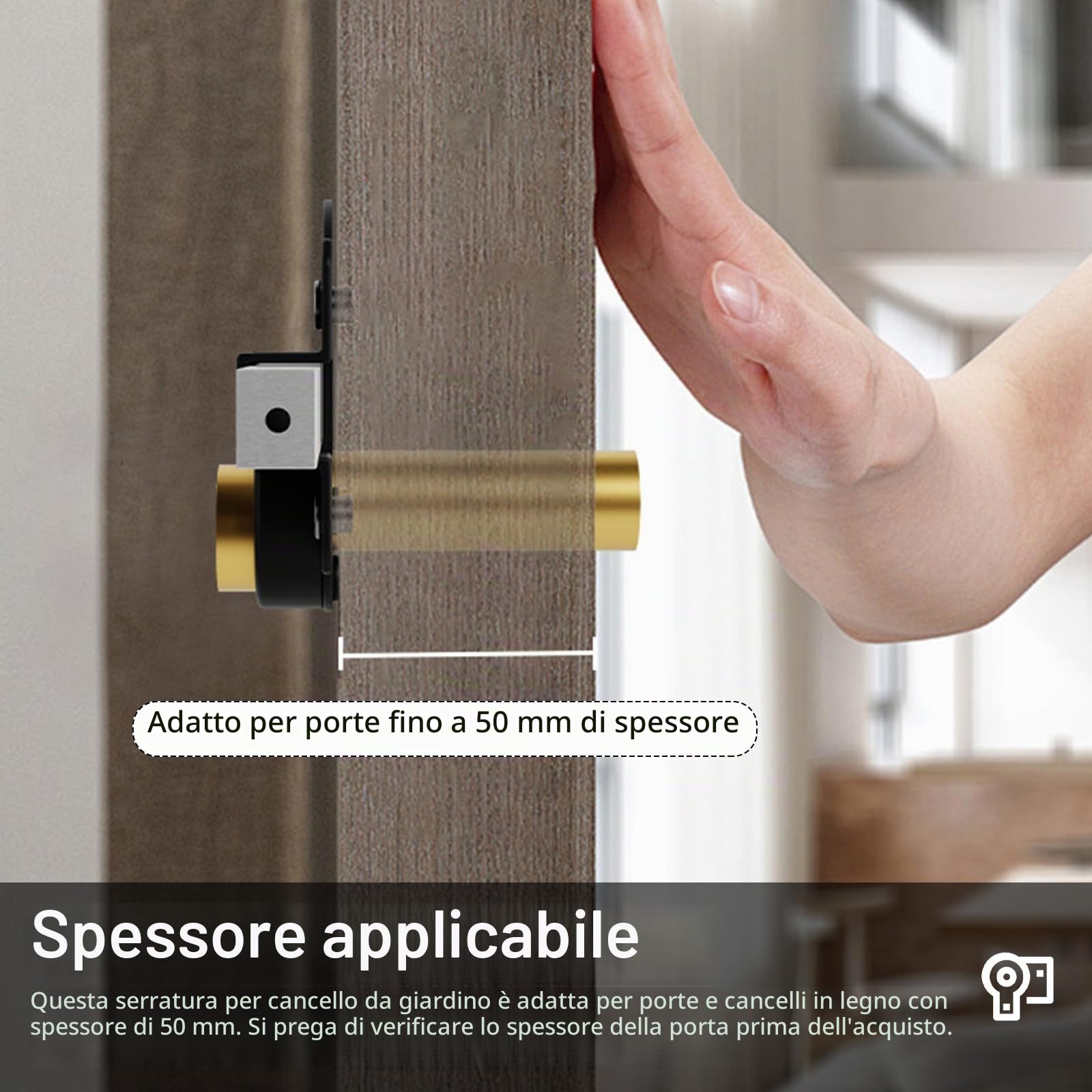 Serrature Delle Porte, Serratura Basculante Garage con Cilindro di Chiusura da 50 mm Doppia Chiusura in Acciaio Inox con 5 Chiavi per Cancello da Giardino in Metallo Porta in Legno Ingressi di Casa