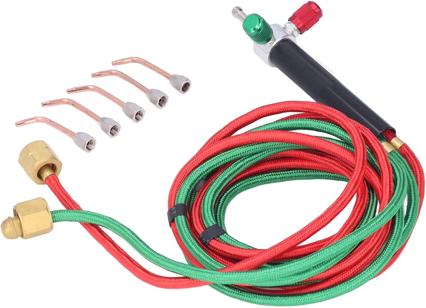 Gas Welding Miniature Torch, Mini Oxygen Torch Kit, Jewelry Welding Micro Soldering Brazing Cutting Tools Kit with 5 Tips