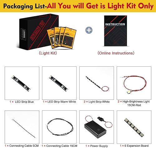 Miniatura 4 de BrickBling Kit de luz LED compatible con Lego Lamborghini Huracán Tecnica, juego de iluminación compatible con Lego 42161 (sin modelo incluido)