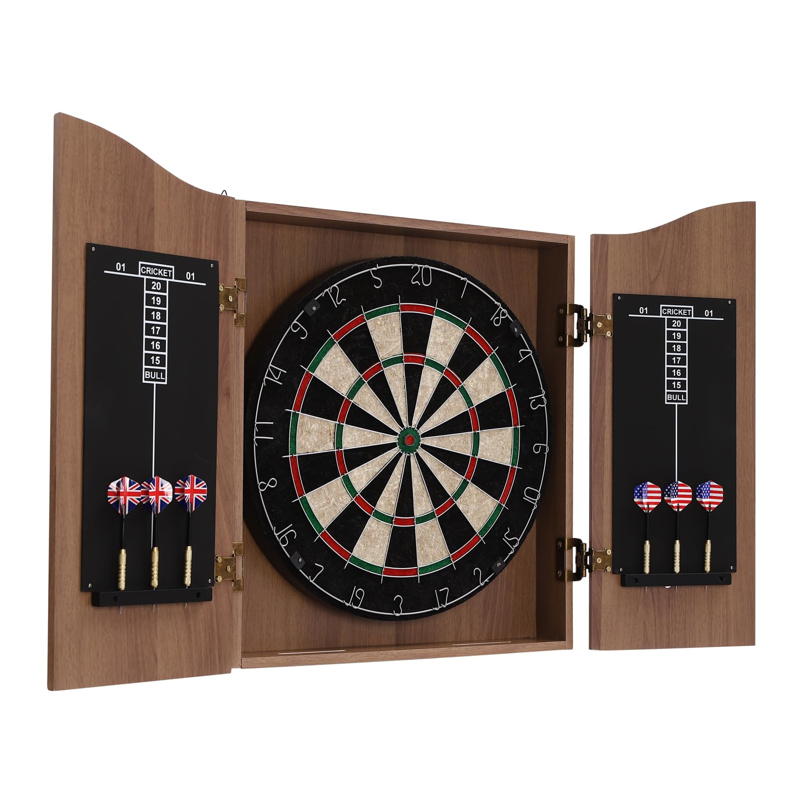 Dartboard Professional Set,Wall-Mounted Classic Dartboard Cabinet with Practical Scoreboard Sisal Board,Dart Boards Set for Homes,Bedrooms,Bars,Clubs&Offices