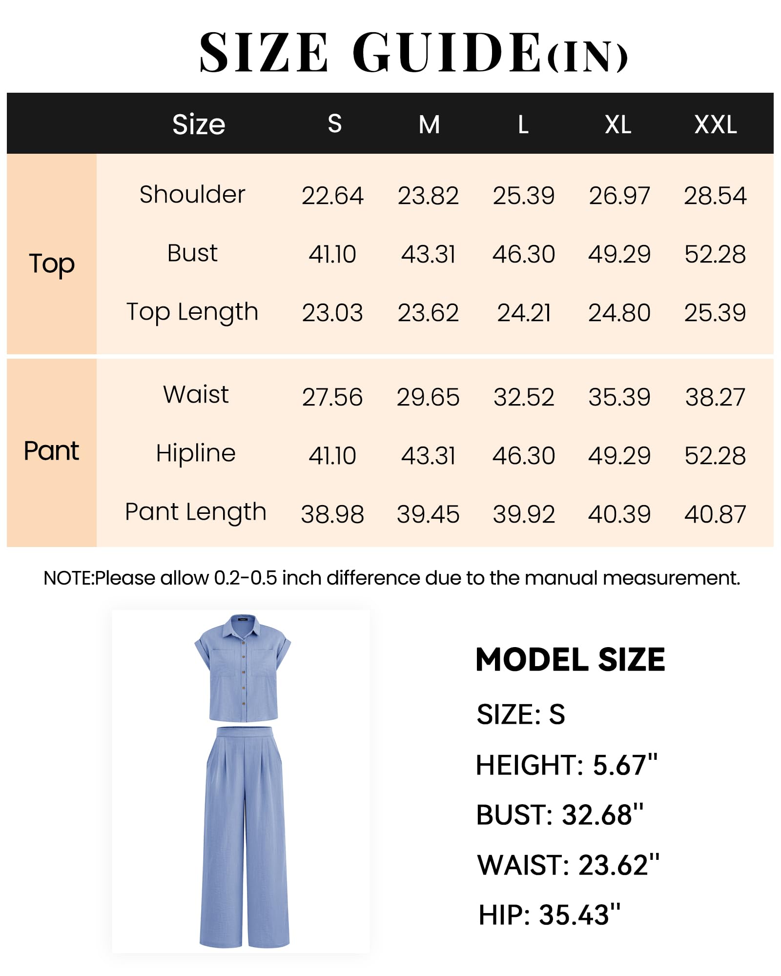 PRETTYGARDEN Damen Cap Sleeve Top Wide Leg Pant 2 Piece Sets Casual (2er Pack)