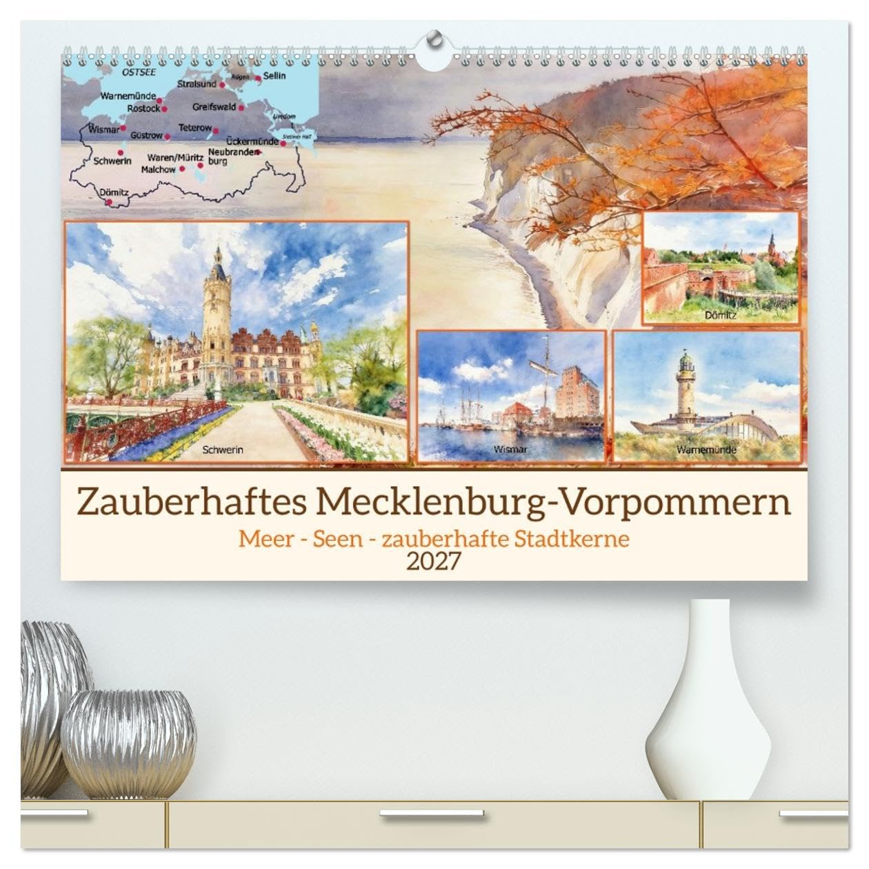 CALVENDO · Zauberhaftes Mecklenburg-Vorpommern (Kalender 2027) | DIN A2 Querformat · Premium-Wandkalender · zauberhafte Stadtkerne