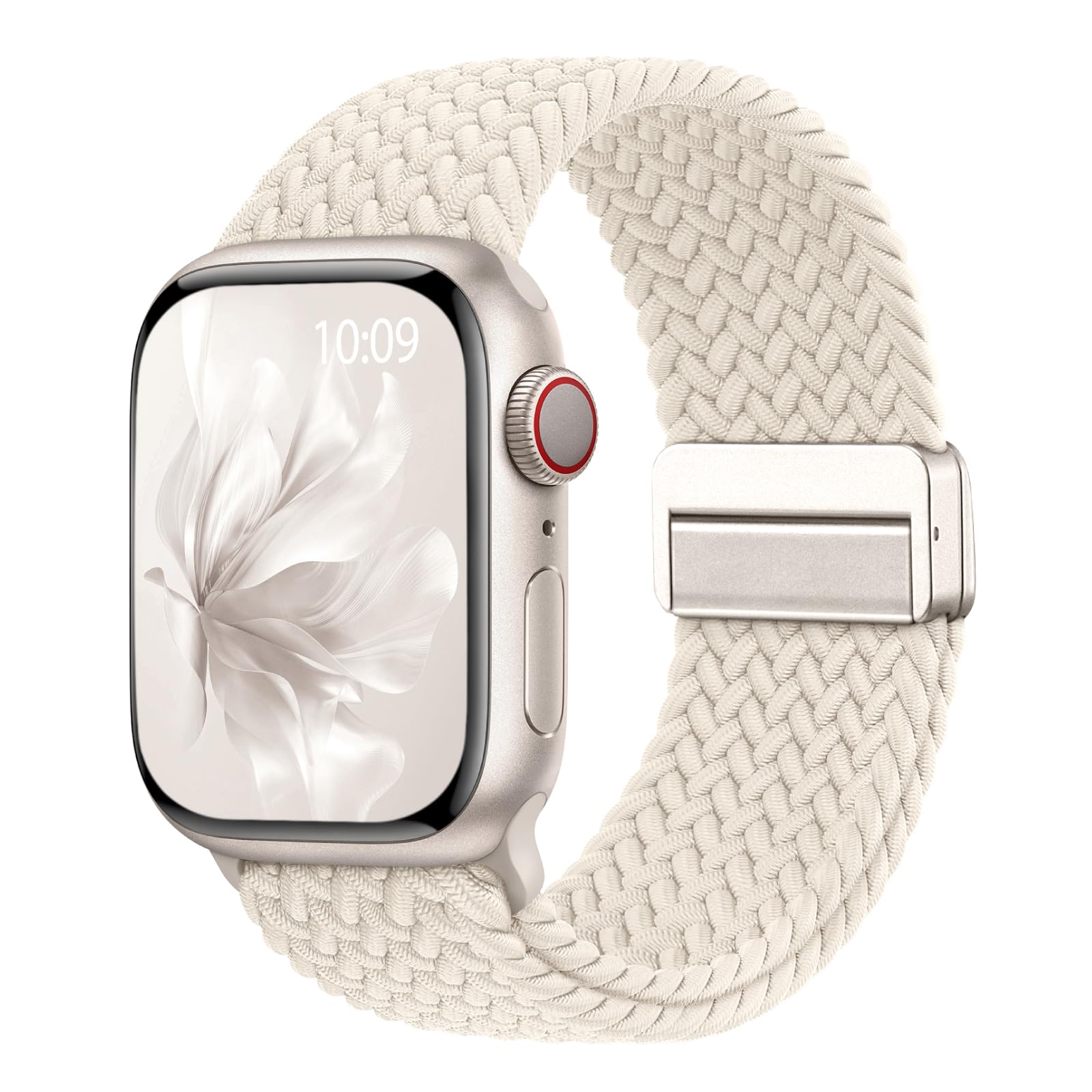 Magnetic Braided Band Compatible for Apple Watch Bands Women Men 40mm 44mm 42mm 46mm 41mm 45mm 38mm 49mm, Adjustable Stretchy Nylon Solo Loop for iWatch Series 11 10 9 8 7 6 5 4 SE Ultra 3 2 1