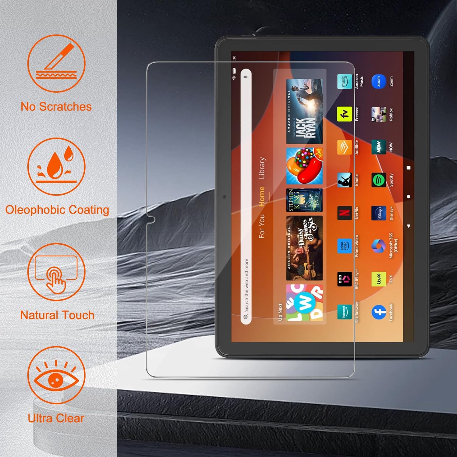 2 Pack, Screen Protector for 10 Kids/ 10 Kids Pro 10.1" Tablet 2023 [238.4 * 157.1mm/ 9.39 * 6.19 inch] Tempered Glass Film