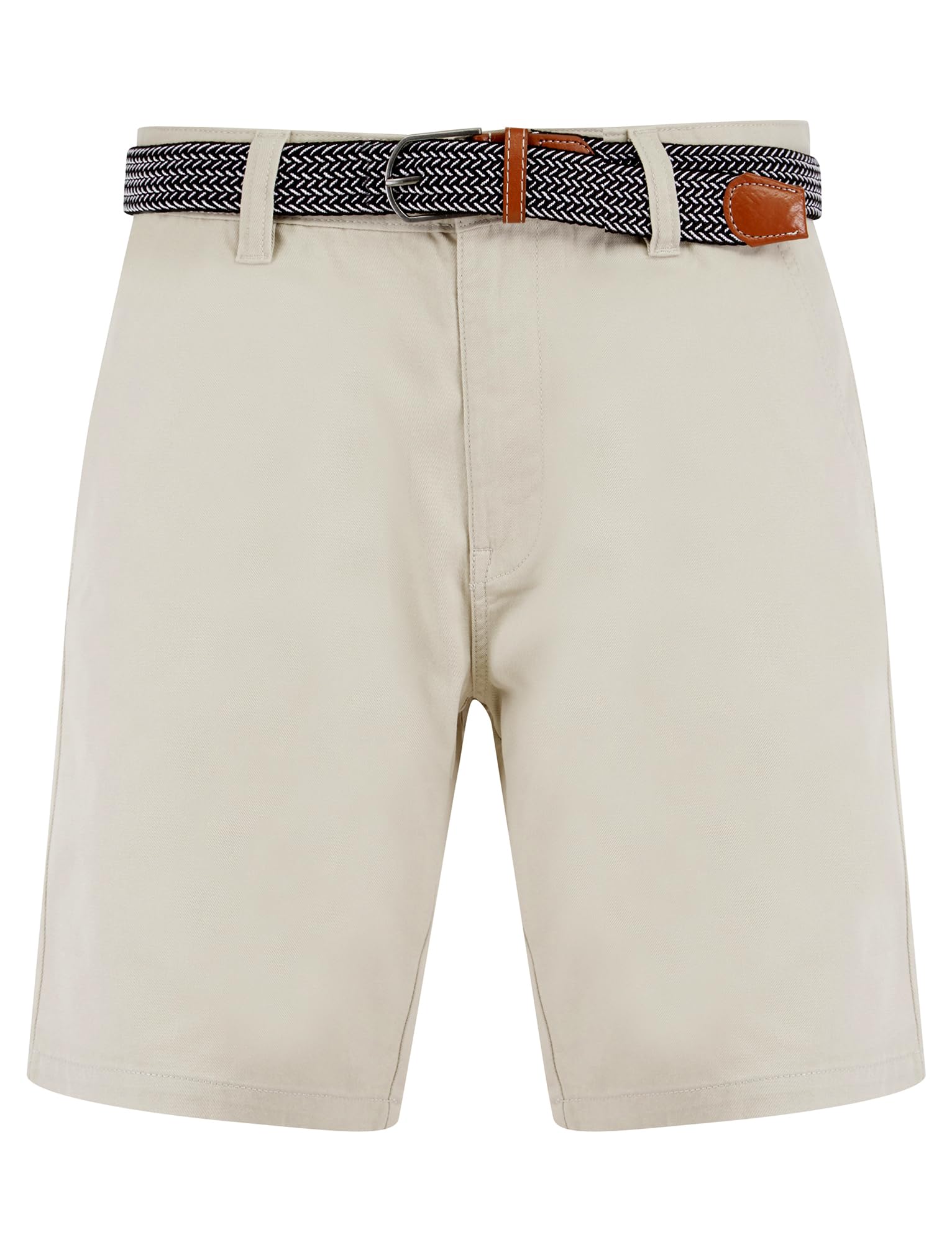 Tokyo Laundry Men's Gustavo Cotton Twill Chino Shorts with Woven Belt