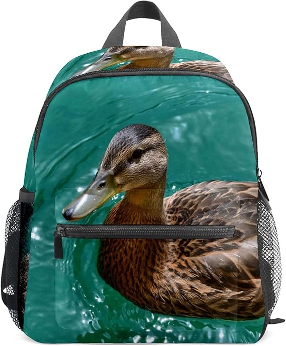 Kids Mini Backpack Mallard Duck Bird Animal Cute Small School Bags