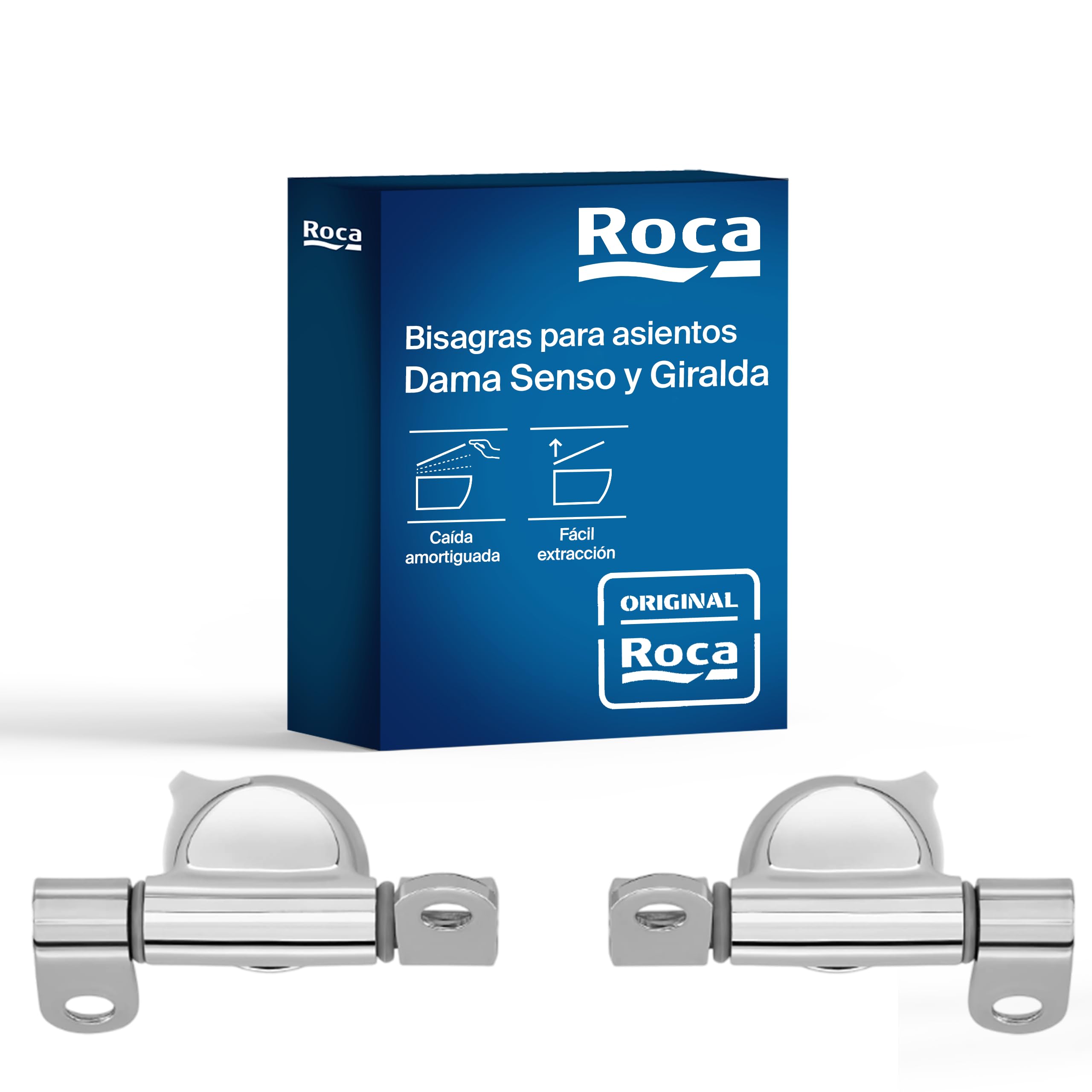 Roca AI0002100R - Conjunto de bisagras de asiento Dama Senso y Giralda desmontables, Pack de 2 unidades, Multi-​colour
