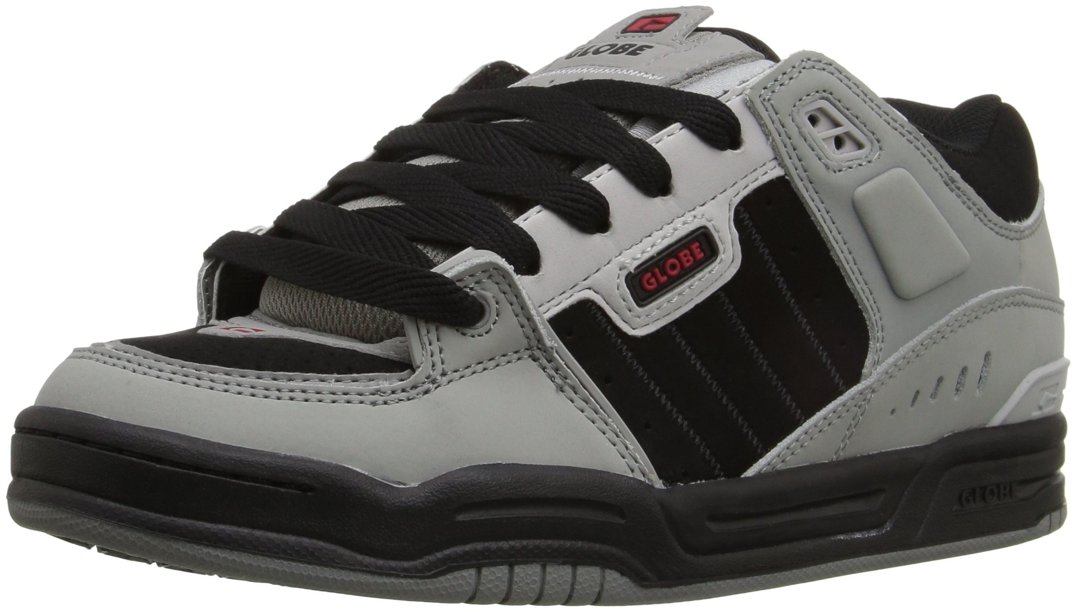 Globe Mens Fusion Skate Shoes, Grey/Black/Red, 14 M US