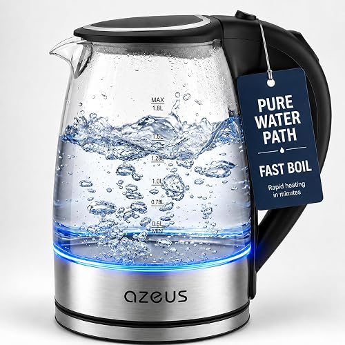 Azeus 1.8L Electric Kettle CX-817 - Fast Boil, Auto Shut-Off,