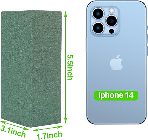 Miniatura 2 de CCINEE 8 piezas de ladrillos de espuma floral, mini flores de espuma de flores verdes, suministros para arreglos florales frescos y artificiales,